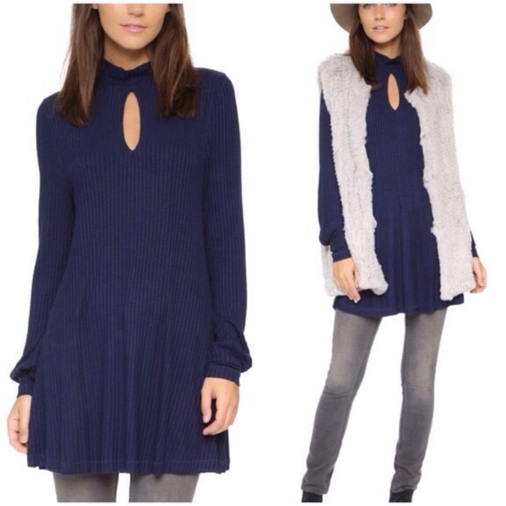 free people navy tunic dress
